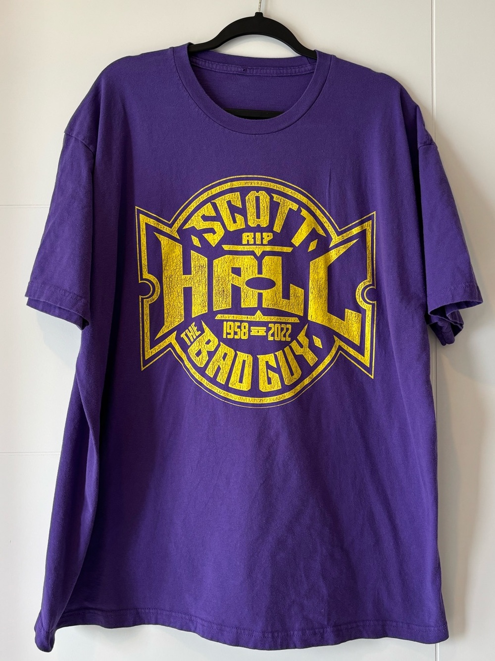 Scott Hall “The Bad Guy” Tribute Purple T Shirt Size 2XL